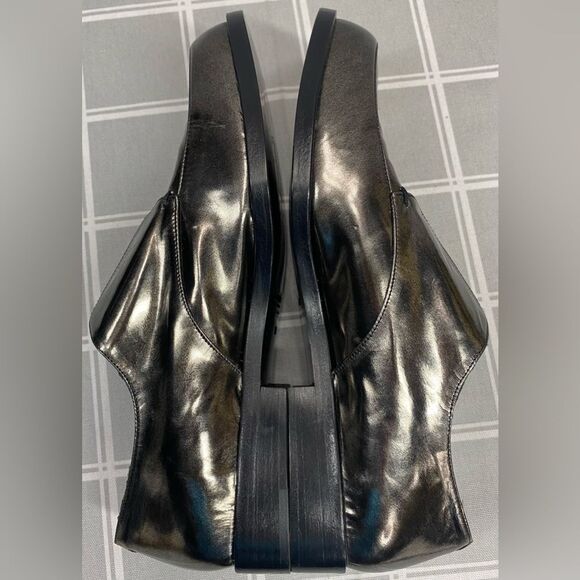 Calvin Klein Collection J4020 Metallic Anthracite Loafer Shoes Italy Size 37.5 - Picture 7 of 14